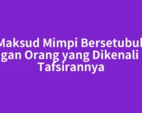 Maksud Mimpi Bersetubuh dengan Orang yang Dikenali dan Tafsirannya
