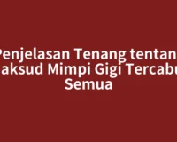 Penjelasan Tenang tentang Maksud Mimpi Gigi Tercabut Semua